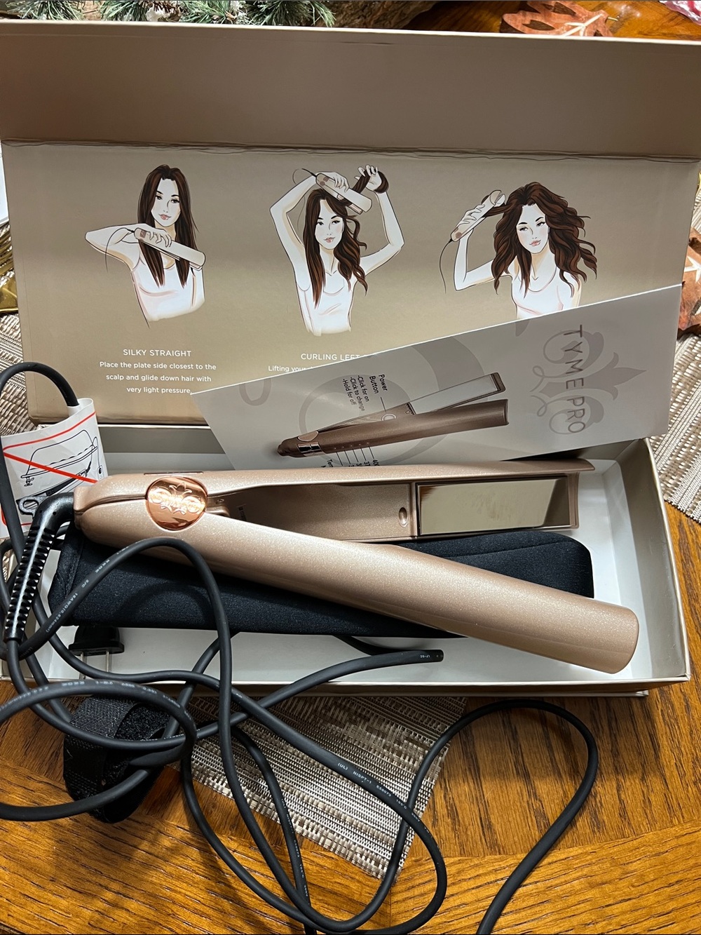 TYME Rose Gold Hair Straightener & Curler